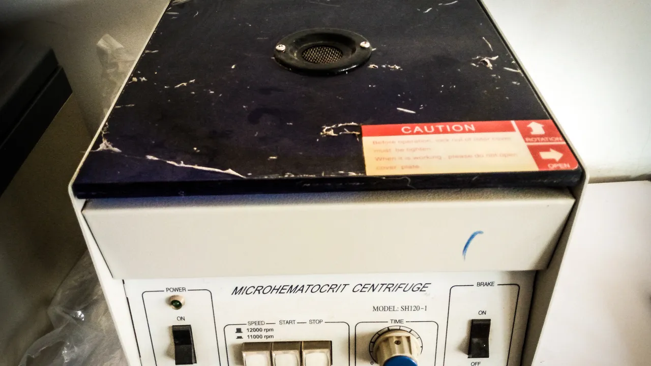 Microhaematocrit Centrifuge; from a medical laboratory in Abuja, Nigeria
