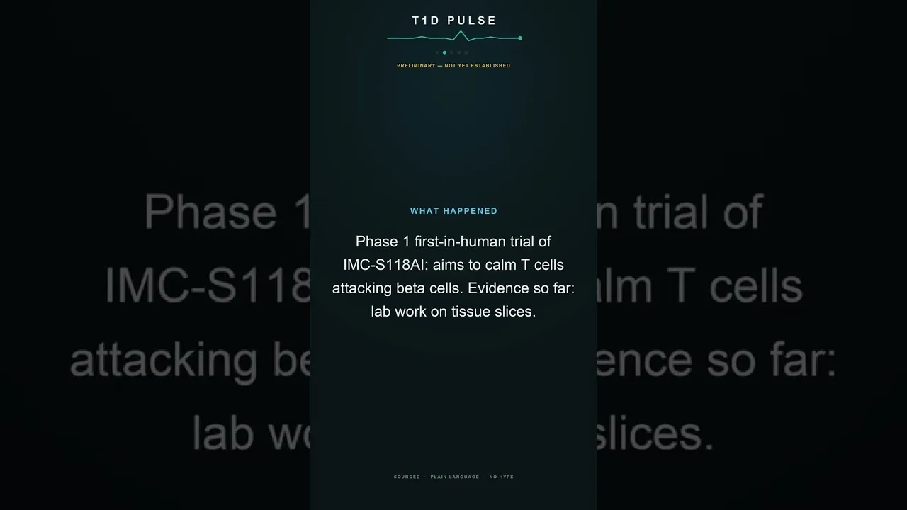 Video still from T1D Pulse: New Bispecific Therapy for Type 1 Diabetes Enters First Human Trial