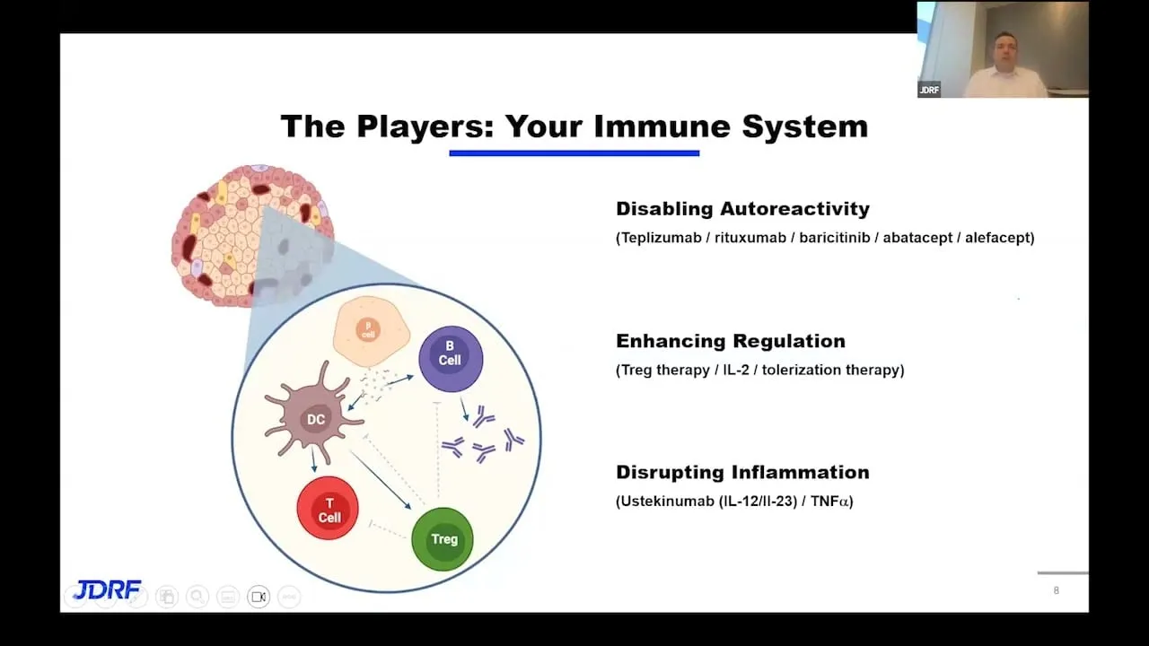 Video still from YouTube community video: How Disease-Modifying Therapies Are Advancing Type 1 Diabetes Research
