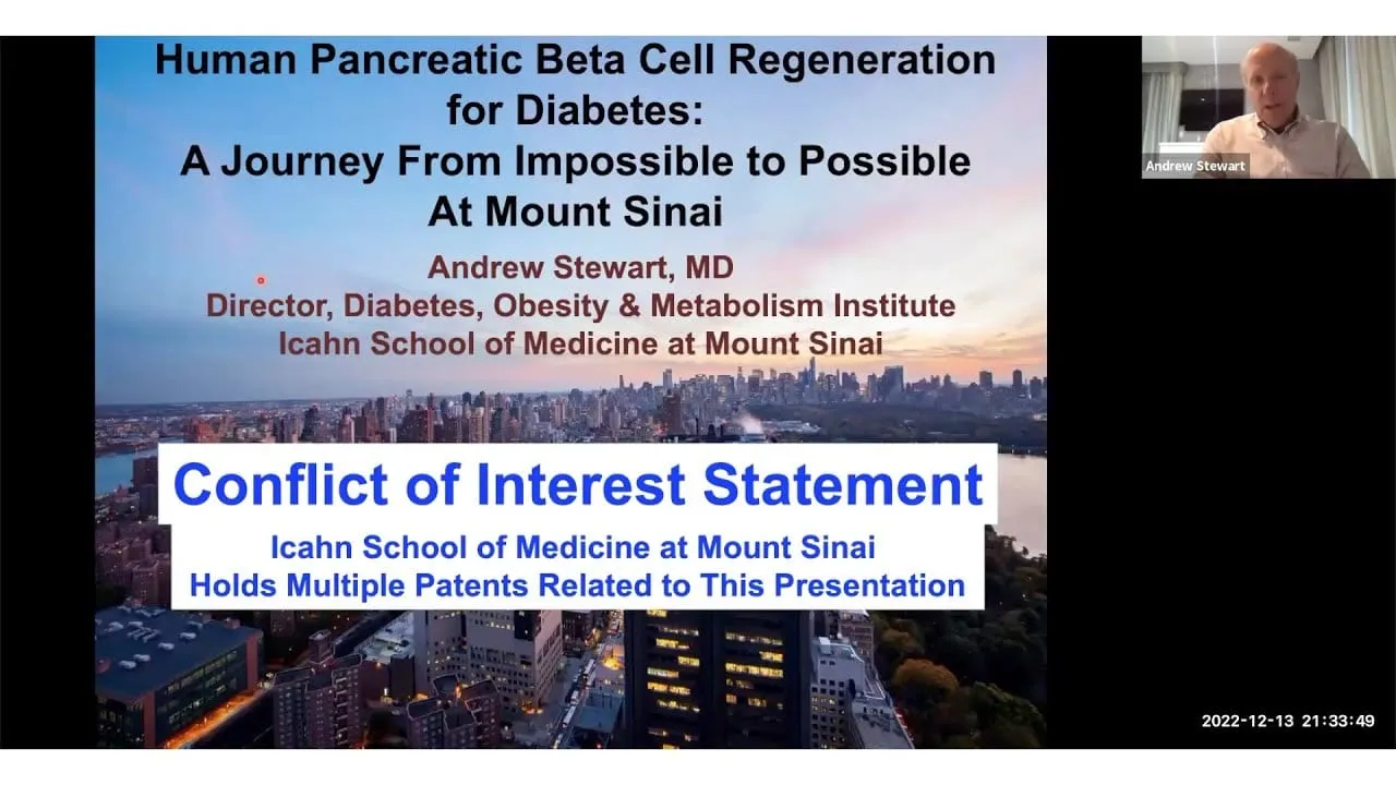 Video still from YouTube community video: Researchers Report Discovery of Small Molecules That Trigger Beta Cell Regeneration