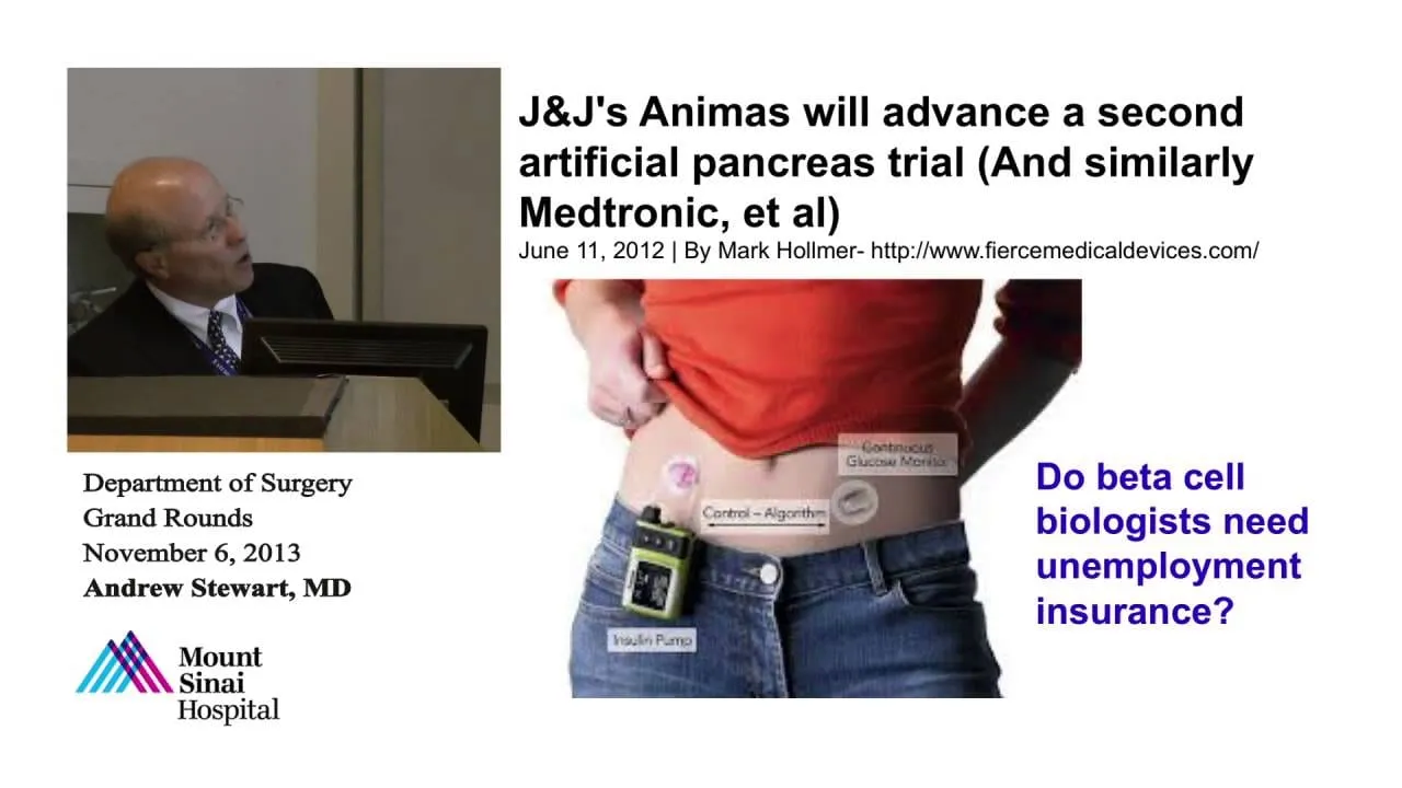 Video still from YouTube community video: What Science Now Knows About Beta Cell Regeneration in Type 1 Diabetes