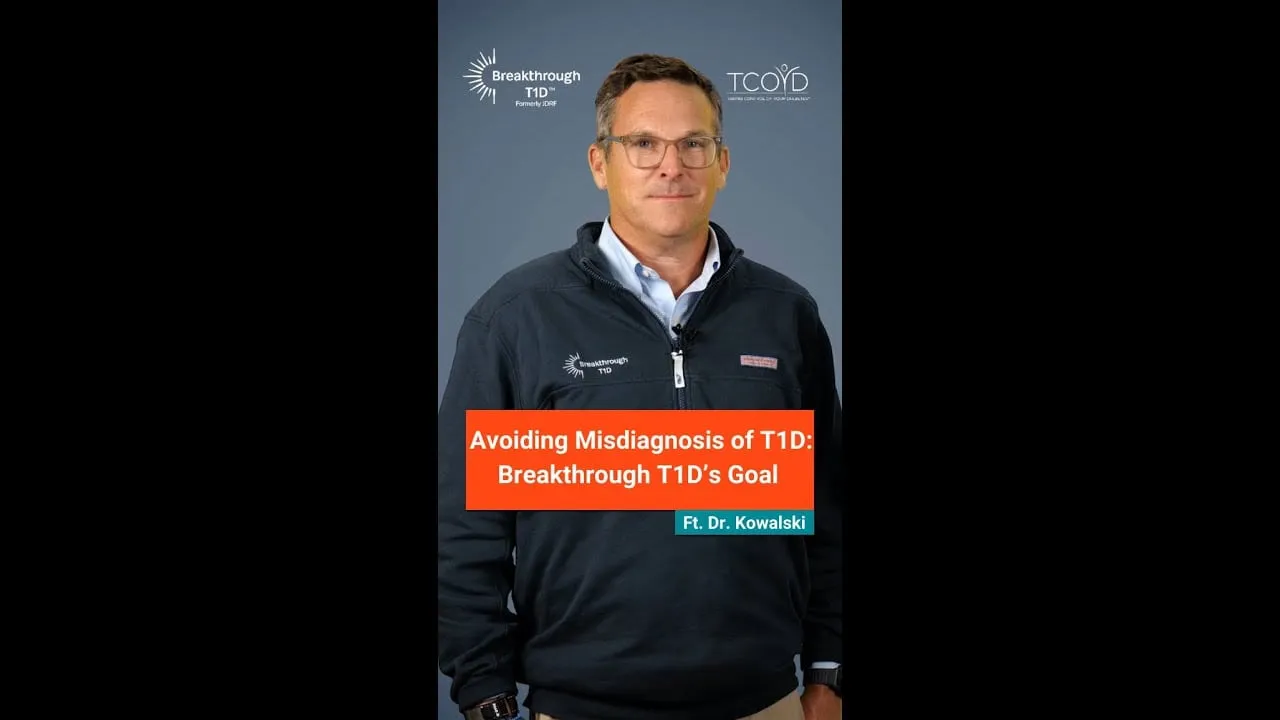 Video still from YouTube community video: Getting the Right Diagnosis: Why Type 1 and Type 2 Classification Matters at Every Age