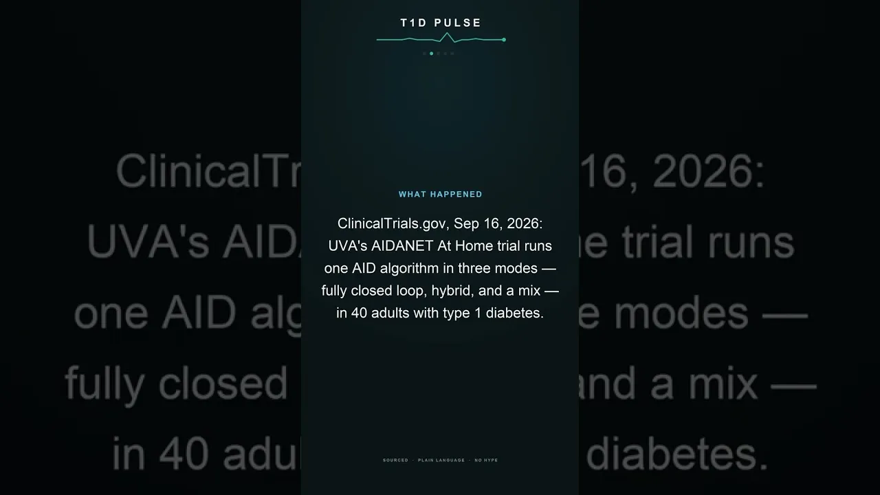 Video still from T1D Pulse: New Trials Test Fully Closed Loop Insulin Systems That Could Eliminate Carb Counting