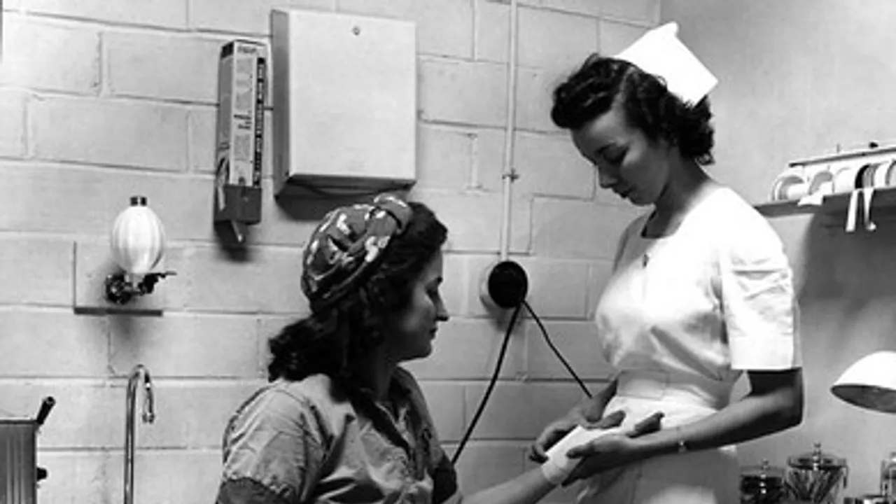 Public Domain: Nurse at Ordnance Manufacturing Plant, Ohio, Barbara Jenkins, NIOSH, 1943 (CDC)